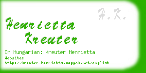 henrietta kreuter business card